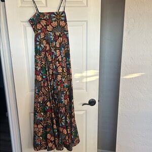 Olivaceous Multicolor Floral Maxi Dress